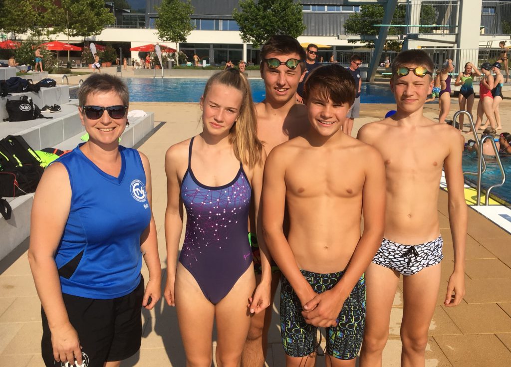 TVG-Schwimmteam bei den badischen Sommermeisterschaften 2019