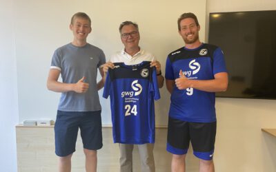 Handball: GWG sponsert neue Trikots der Herrenmannschaft des TV Gundelfingen!