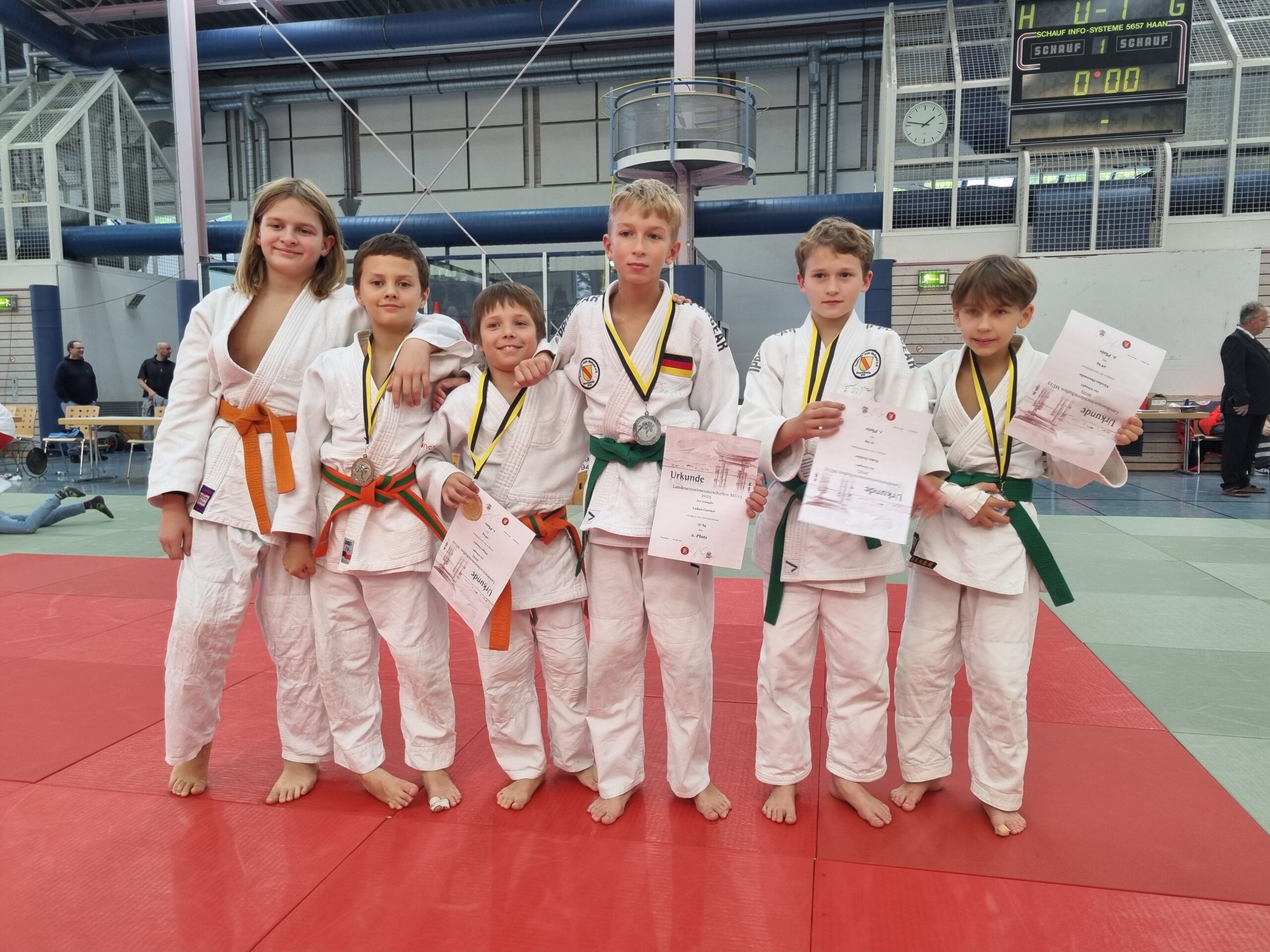 Diego Gaudry, Nuka Eichler und Tobias Rees werden Judo Landesmeister